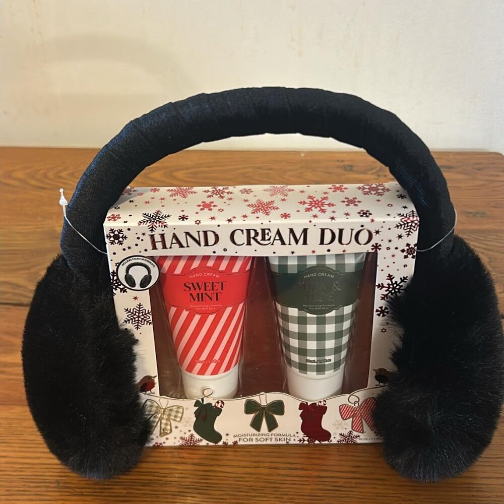 Black Earmuffs and Hand Cream Duo